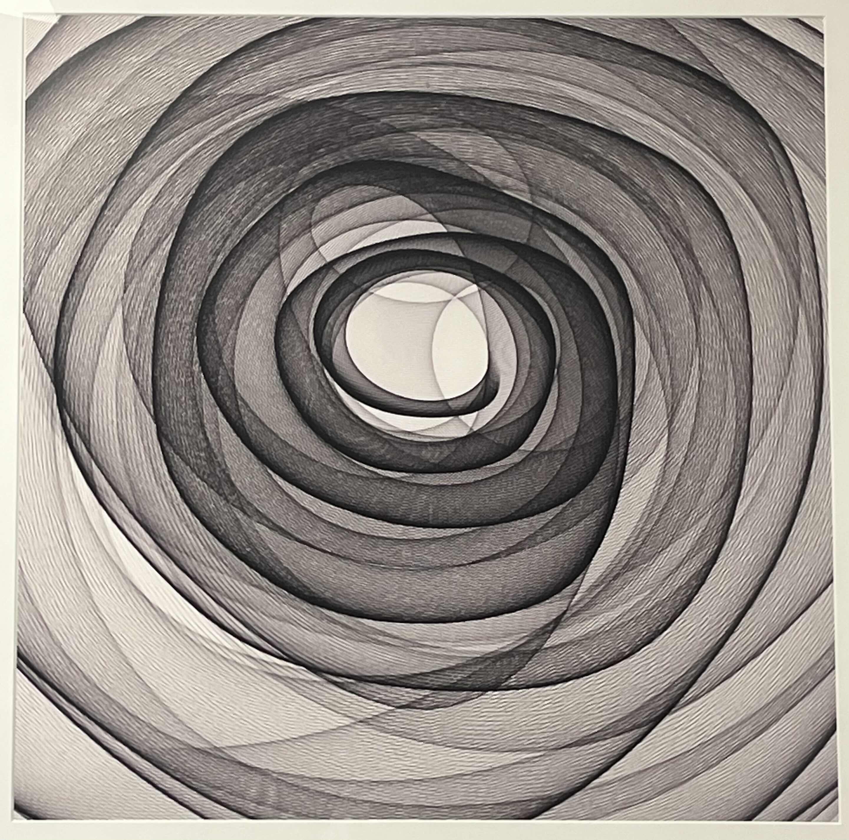 Photo 2 of ART.COM PREMIUM GICLEE ABSTRACT SPIRAL FRAMED PRINT ARTWORK 32.5” X 32.5”