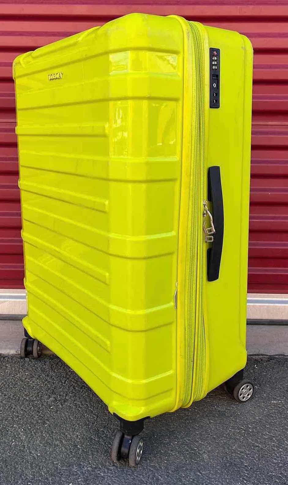 Photo 2 of TOSCA WARRIOR LIME GREEN HARD CASE ROLLING CHECK BAG LUGGAGE 21.5” X 12.5” H31”