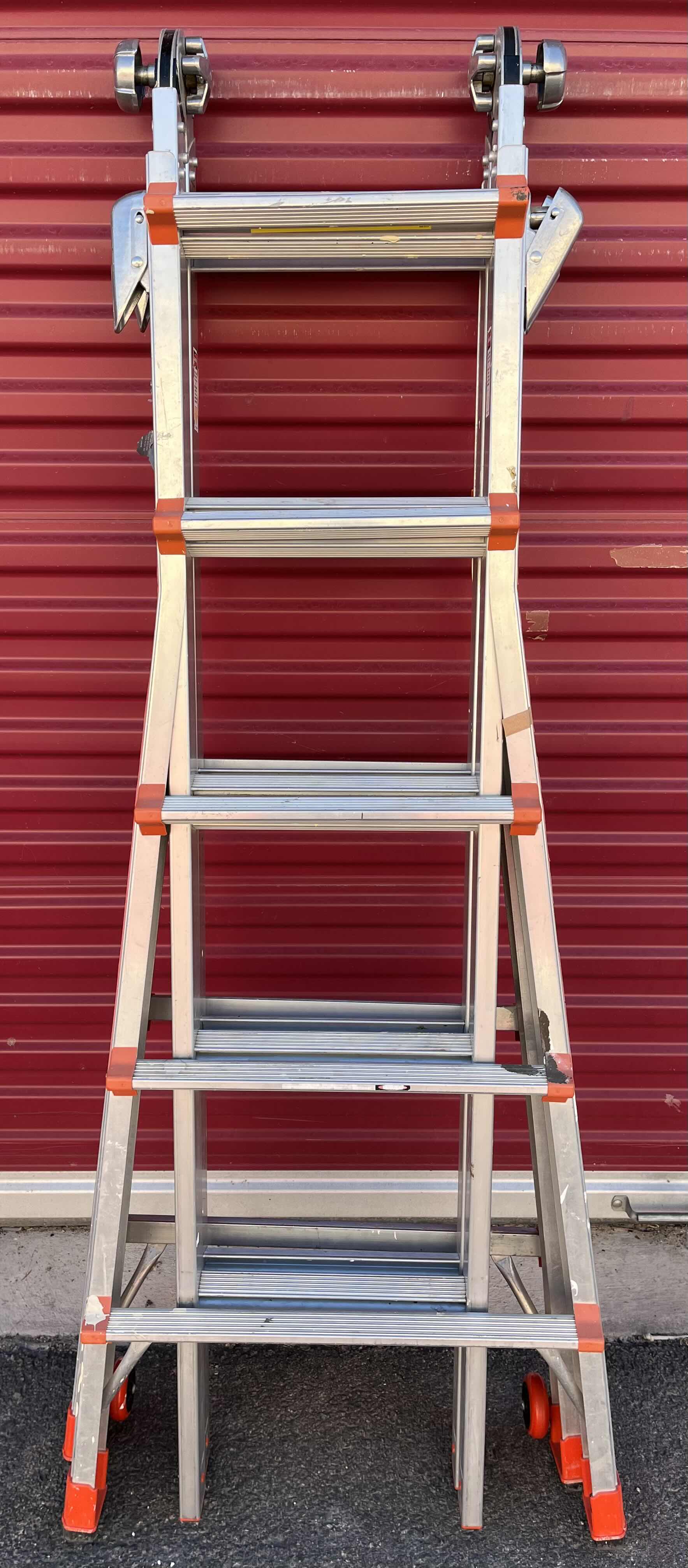 Photo 4 of LITTLE GIANT LADDER SYSTEM REVOLUTION OSHA HEAVY DUTY RATED MULTI-POSITION EXTENSION STEP LADDER MODEL 22