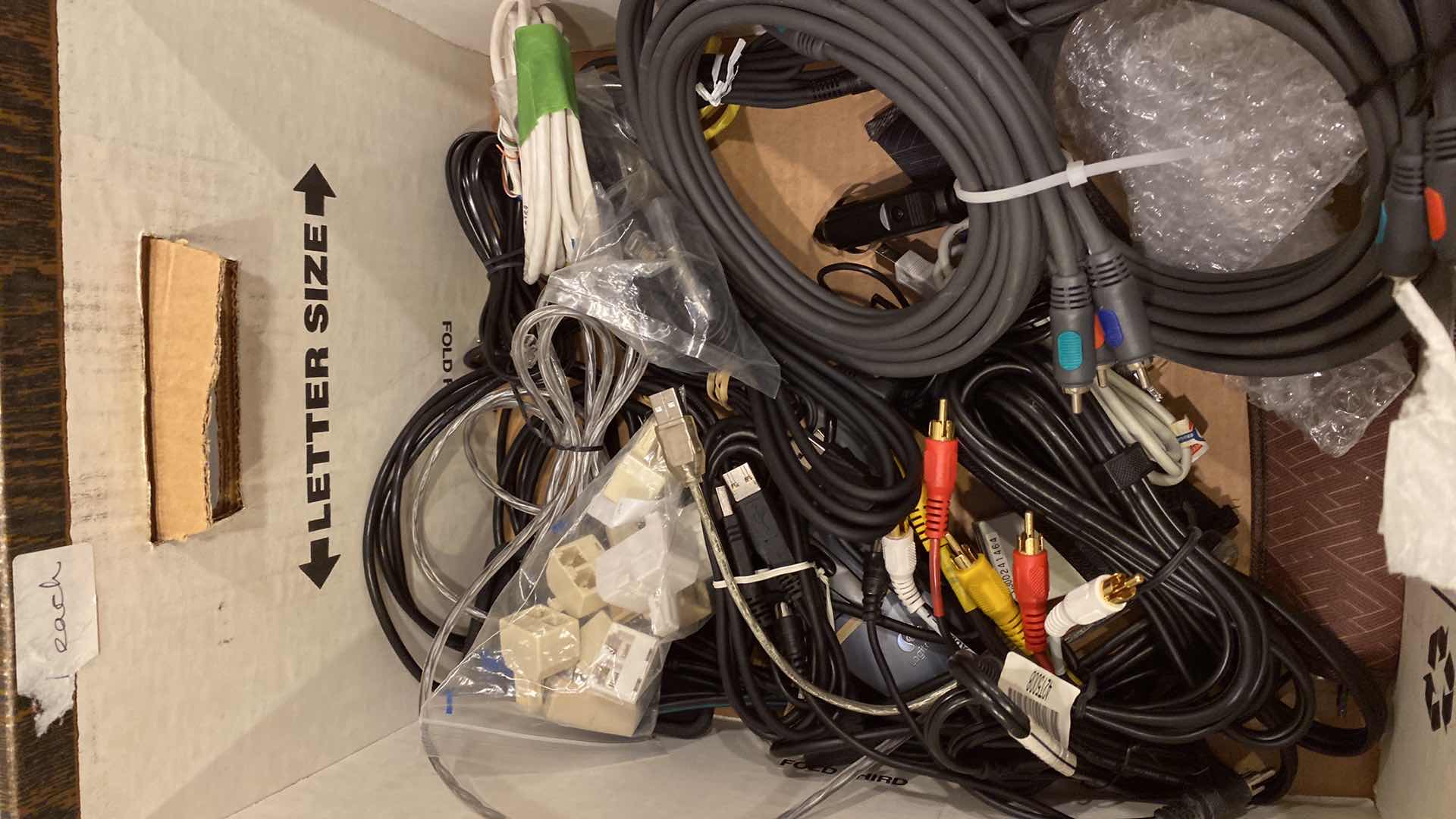 Photo 3 of BOX OF ASSORTED AV AND USB WIRES AND ACCESSORIES