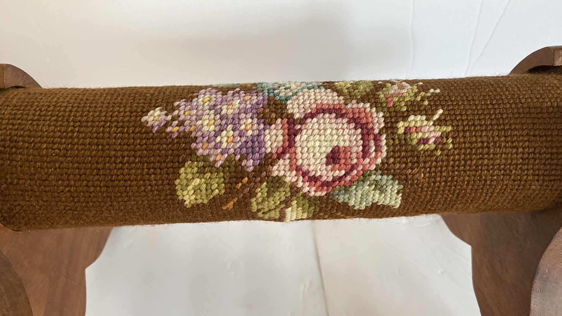 Photo 2 of ANTIQUE ROLLING PIN DECOR WITH NEEDLEPOINT