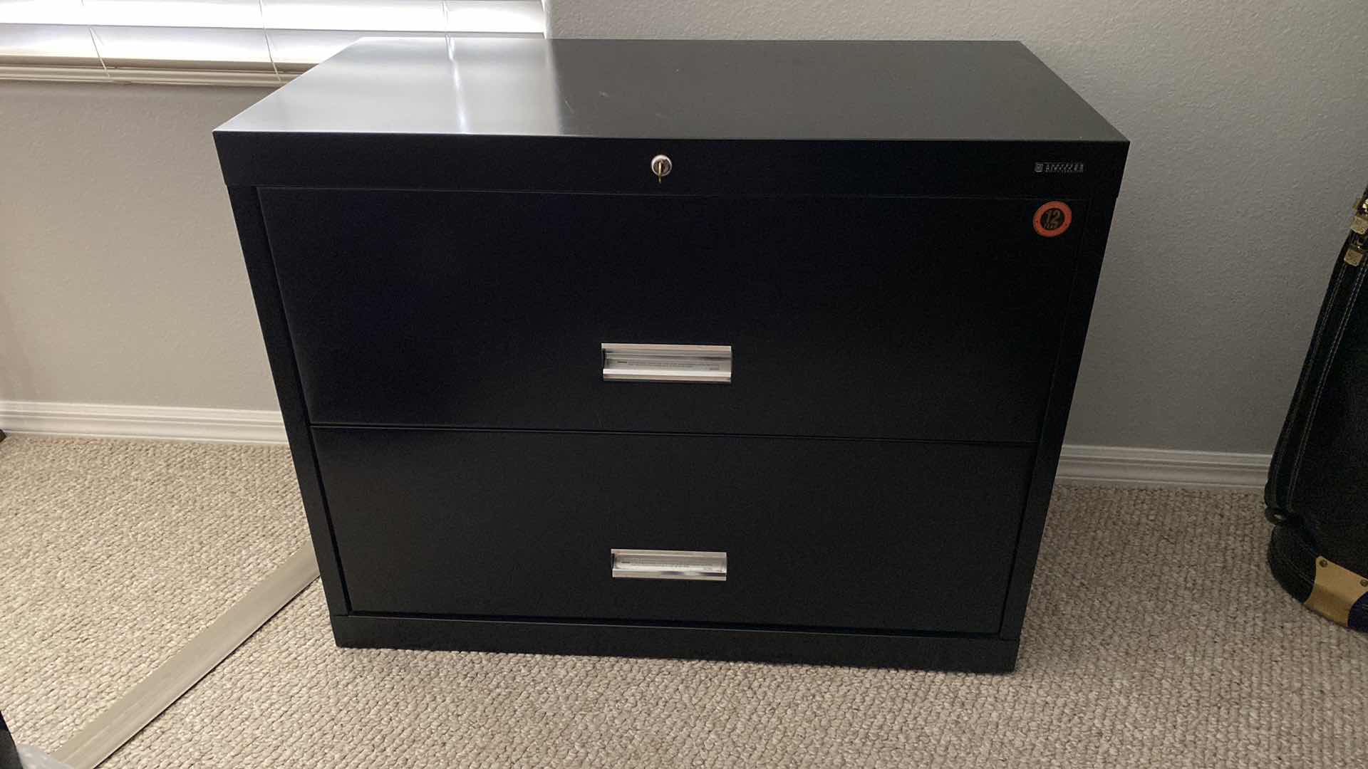 Photo 1 of 2 DRAWER METAL LATERAL FILE WITH KEY 36” X 18” H28.5”