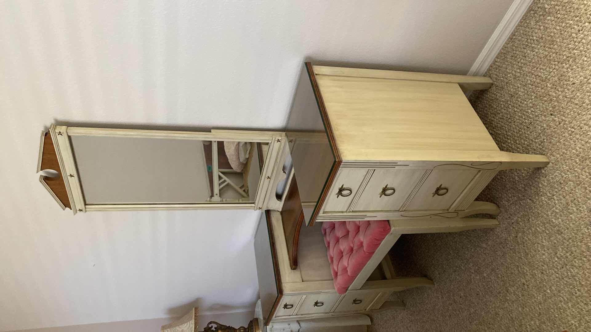 Photo 3 of VINTAGE VANITY WITH BENCH AND MIRROR 48” X 18.5” H30