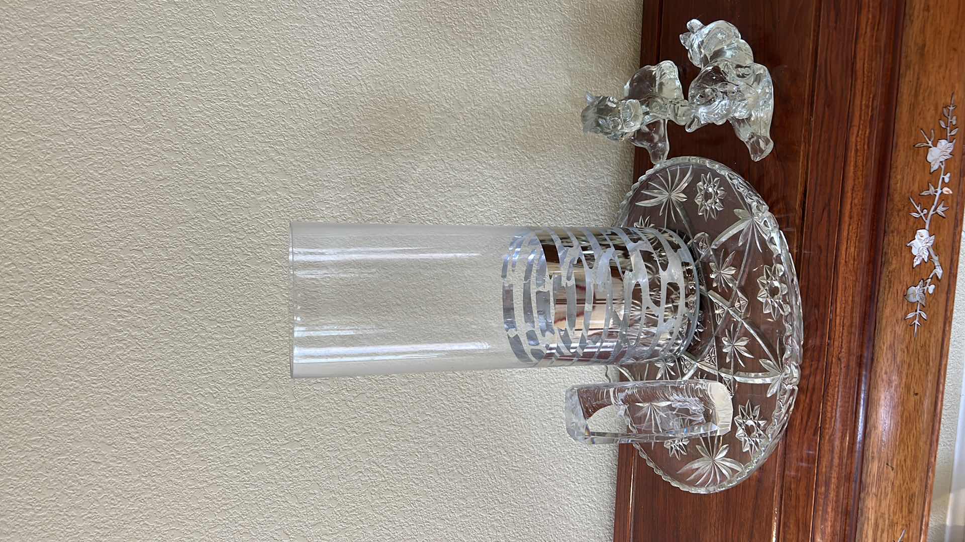 Photo 11 of 5 PC GLASS AND CRYSTAL DECOR ASSORTMENT (VASE H16”)