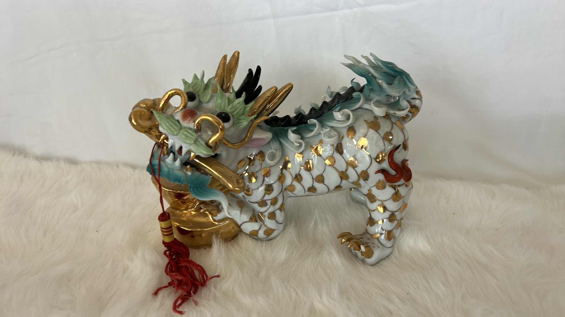 Photo 4 of 4 PC ASIAN DECOR - FOO DOG, CERAMIC POTTERY 7” x 5” AND MORE