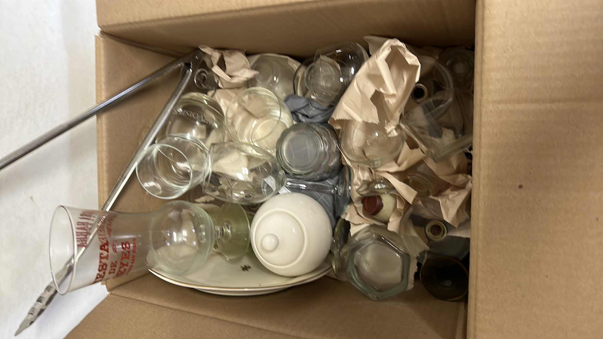 Photo 2 of BOX OF ASSORTED GLASSES