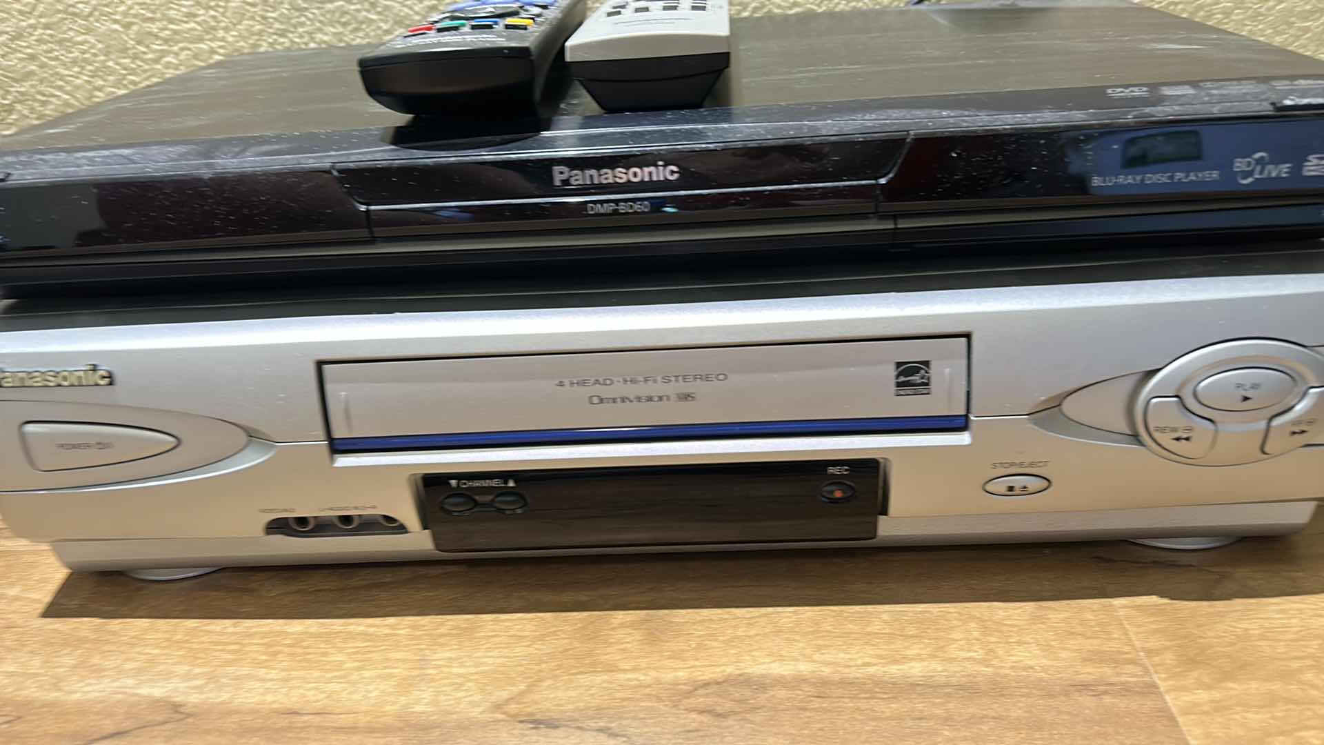 Photo 2 of 2 PANASONIC ELECTRONICS - BLU-RAY DISC PLAYER & VHS PLAYER W REMOTES