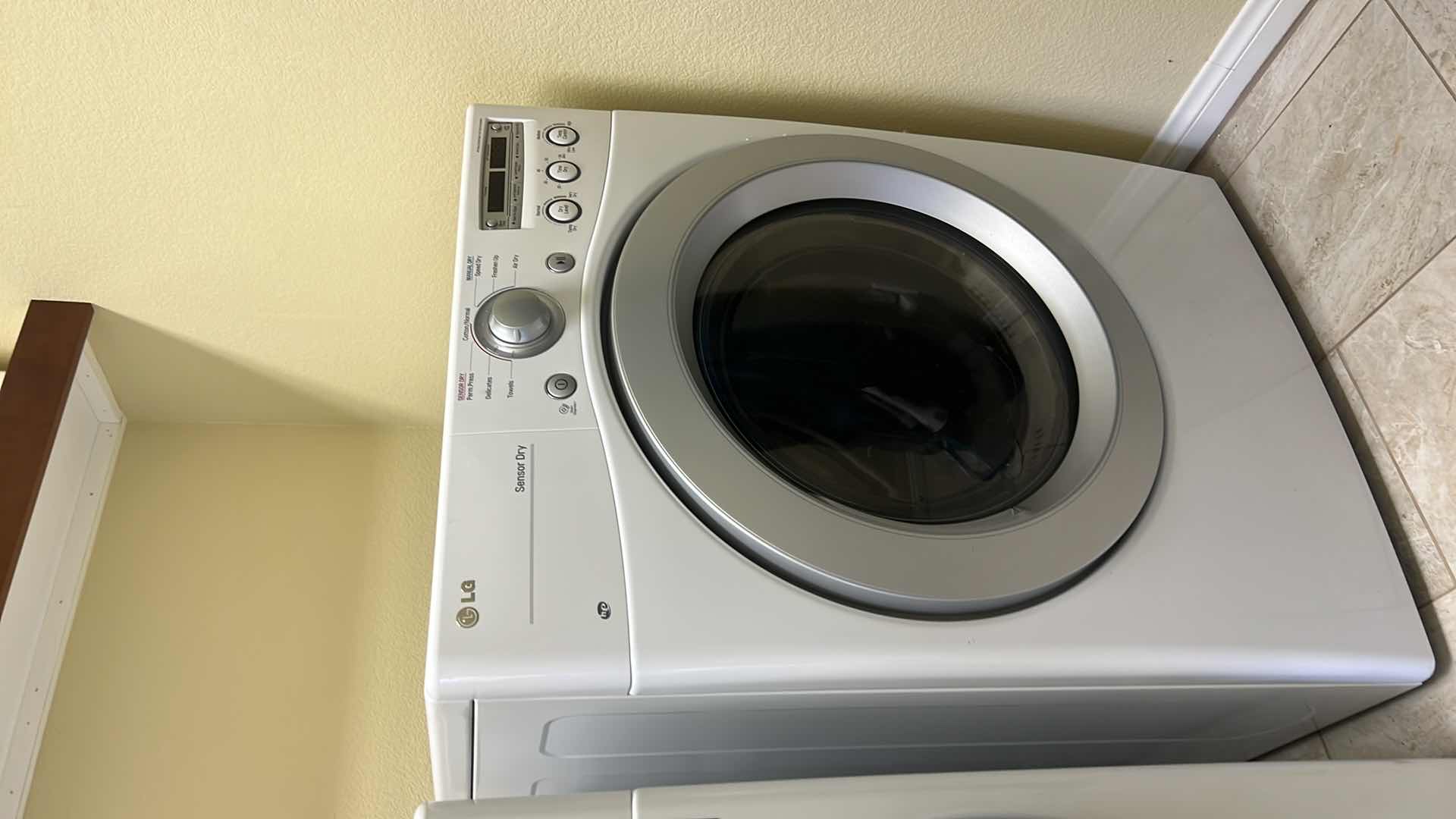 Photo 3 of WHITE LG FRONT LOAD DRYER (LIKE NEW) MODEL #DLG3051W