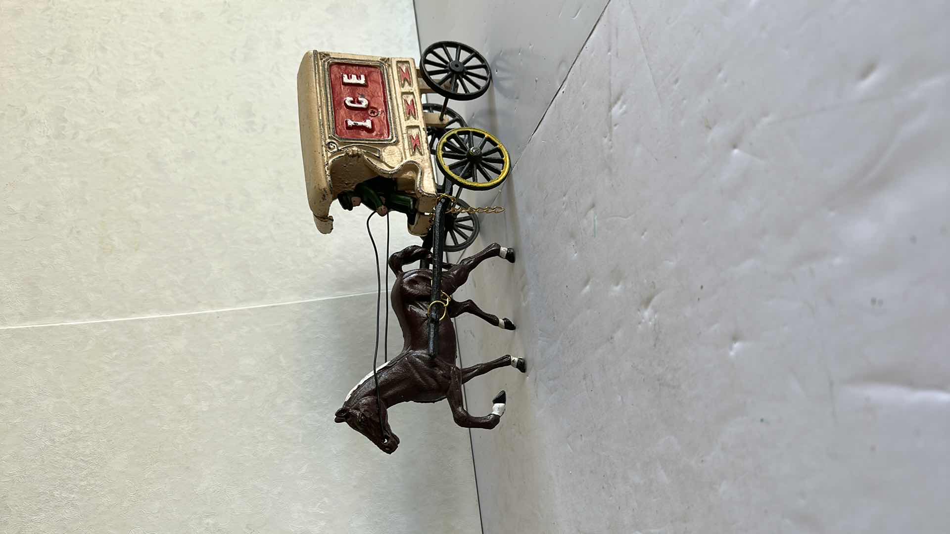 Photo 2 of CAST IRON HORSE AND ICE DELIVERY WAGON