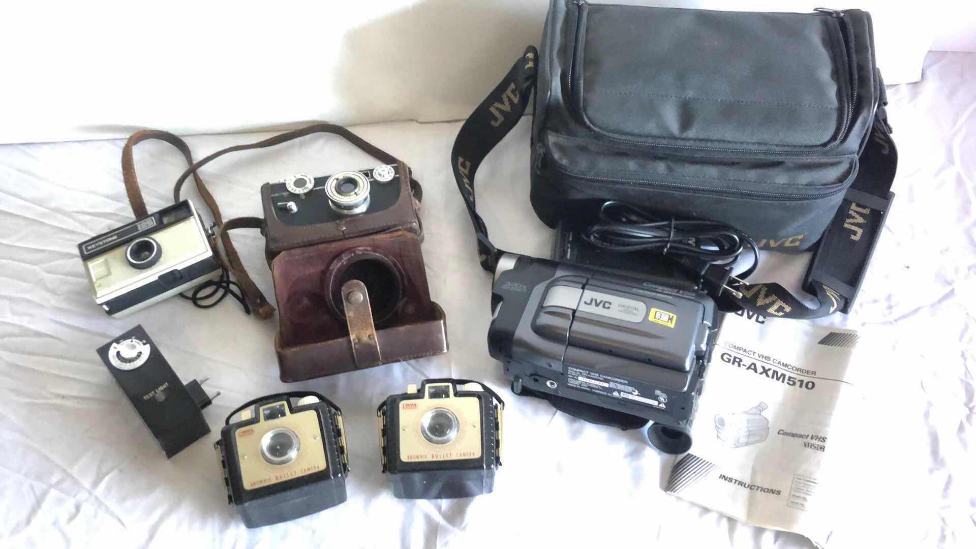 Photo 1 of CAMERA BUNDLE JVC CAMCORDER, KEYSTONE , KODAK