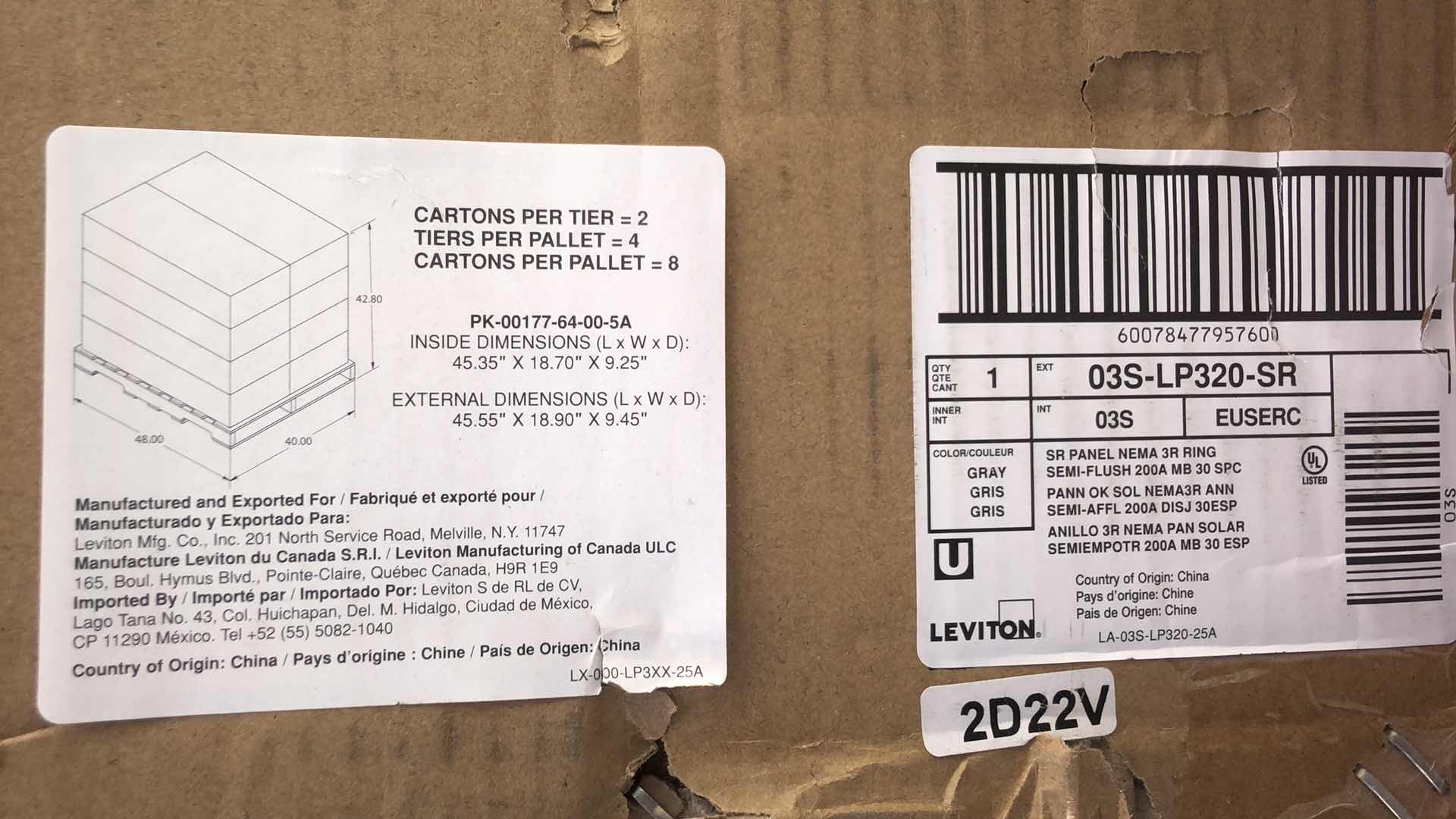 Photo 3 of NEW IN BOX LEVITON 30 SPACE OUTDOOR ALL-IN-ONE METER LOAD CENTER COMBO W. 200A MAIN CIRCUIT BREAKER, SOLAR READY (LP320-SR)