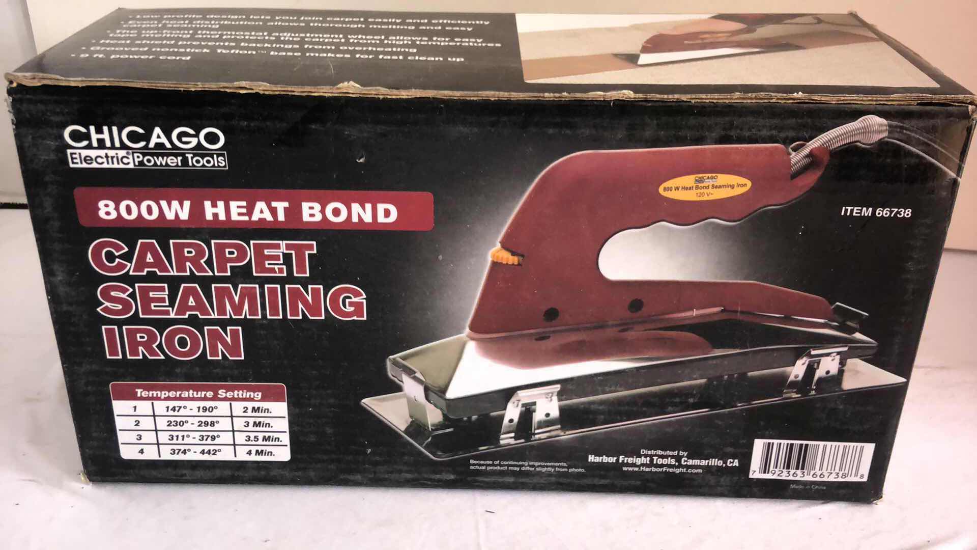 Photo 1 of CHICAGO ELECTRIC 800W HEAT BOND CARPET SEAMING IRON