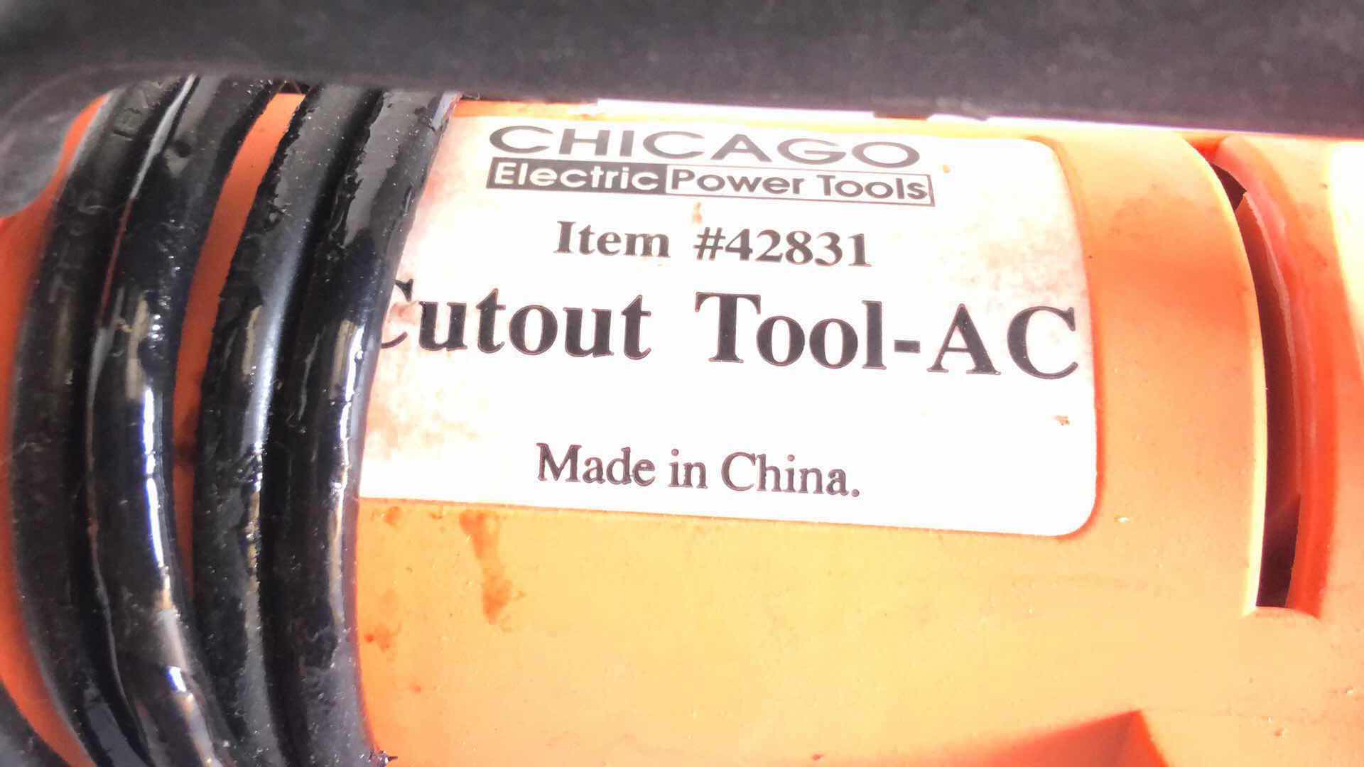 Photo 2 of CHICAGO ELECTRIC CUTOUT TOOL AC 42831