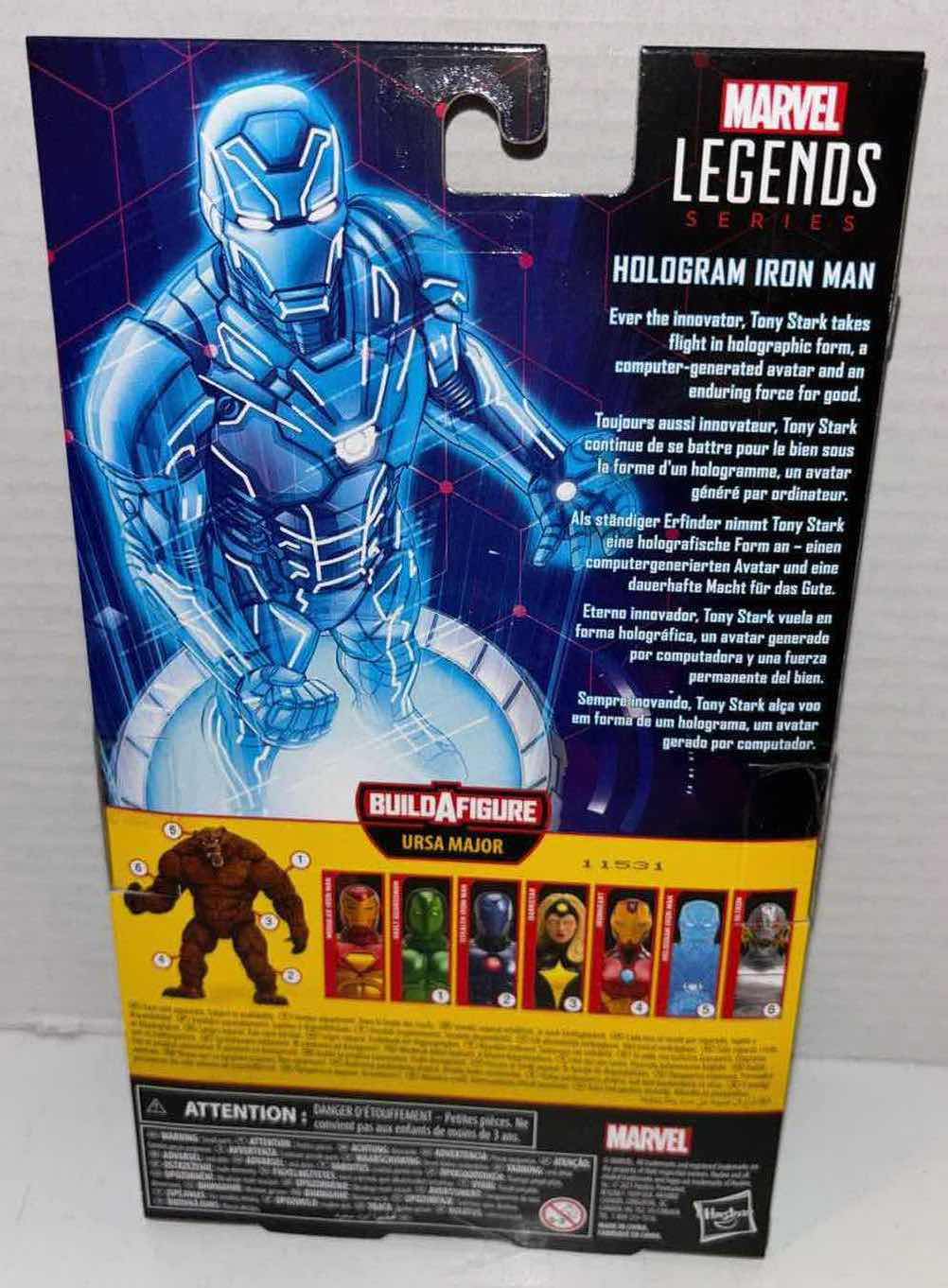 Photo 1 of NEW HASBRO MARVEL LEGEND SERIES IRONMAN ACTION FIGURE & ACCESSORIES, “HOLOGRAM IRON MAN”