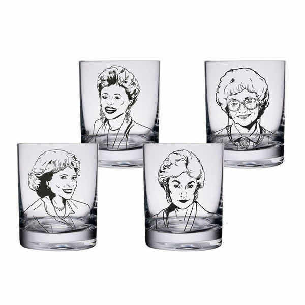 Photo 1 of NEW BIOWORLD THE GOLDEN GIRLS SET OF FOUR 10 OZ GLASSES