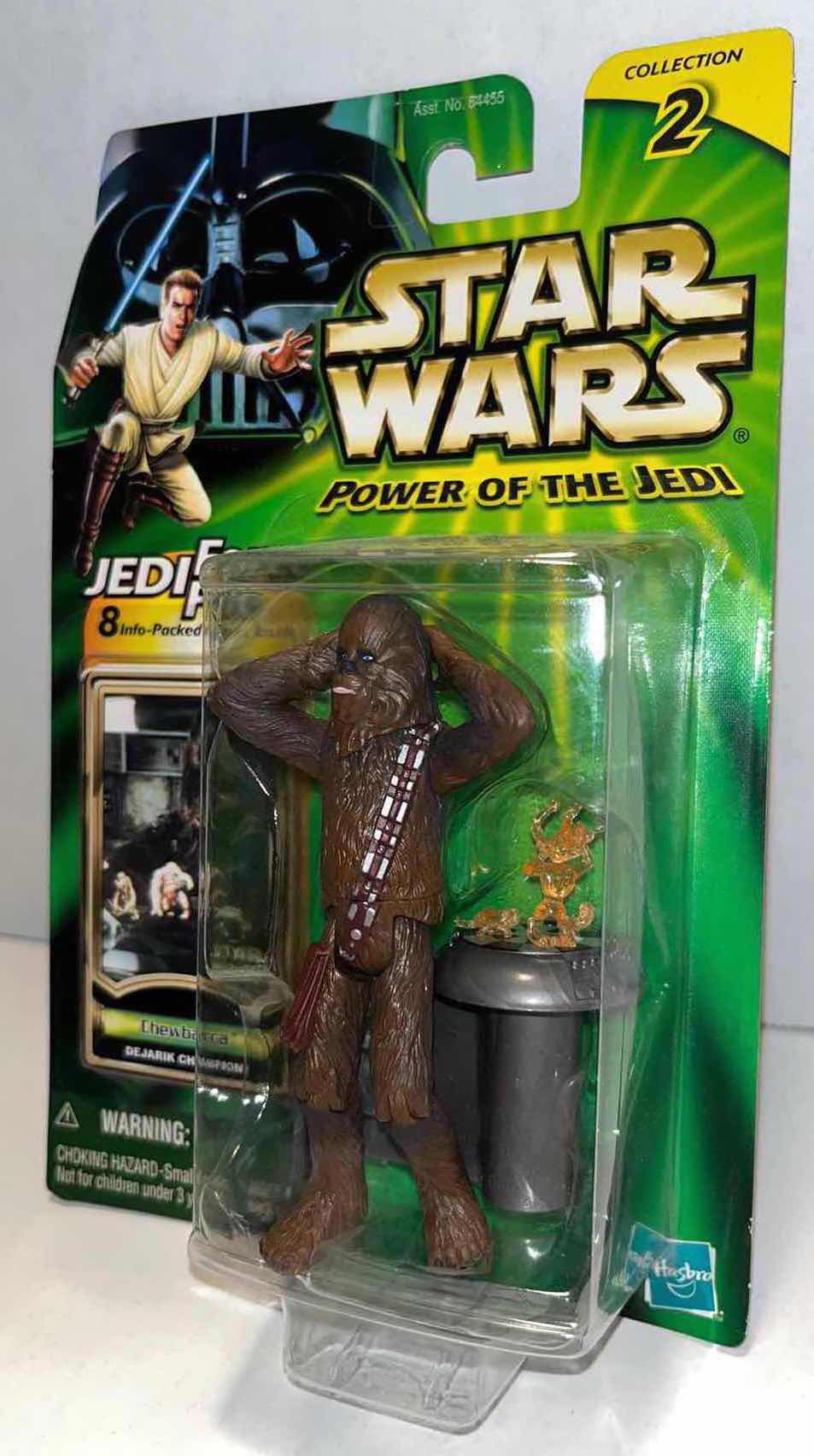 Photo 1 of $25 NEW HASBRO 2000 STAR WARS THE POWER OF THE JEDI ACTION FIGURE & ACCESSORIES W JEDI FORCE FILE, “CHEWBECCA DEJARIK CHAMPION”