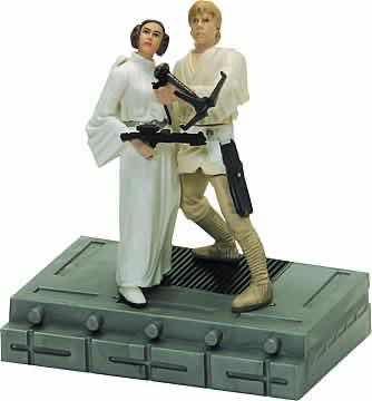 Photo 1 of NEW HASBRO STAR WARS SILVER ANNIVERSARY 1977-2002 “LUKE SKYWALKER & PRINCESS LEIA ORGANA- SWING TO FREEDOM”