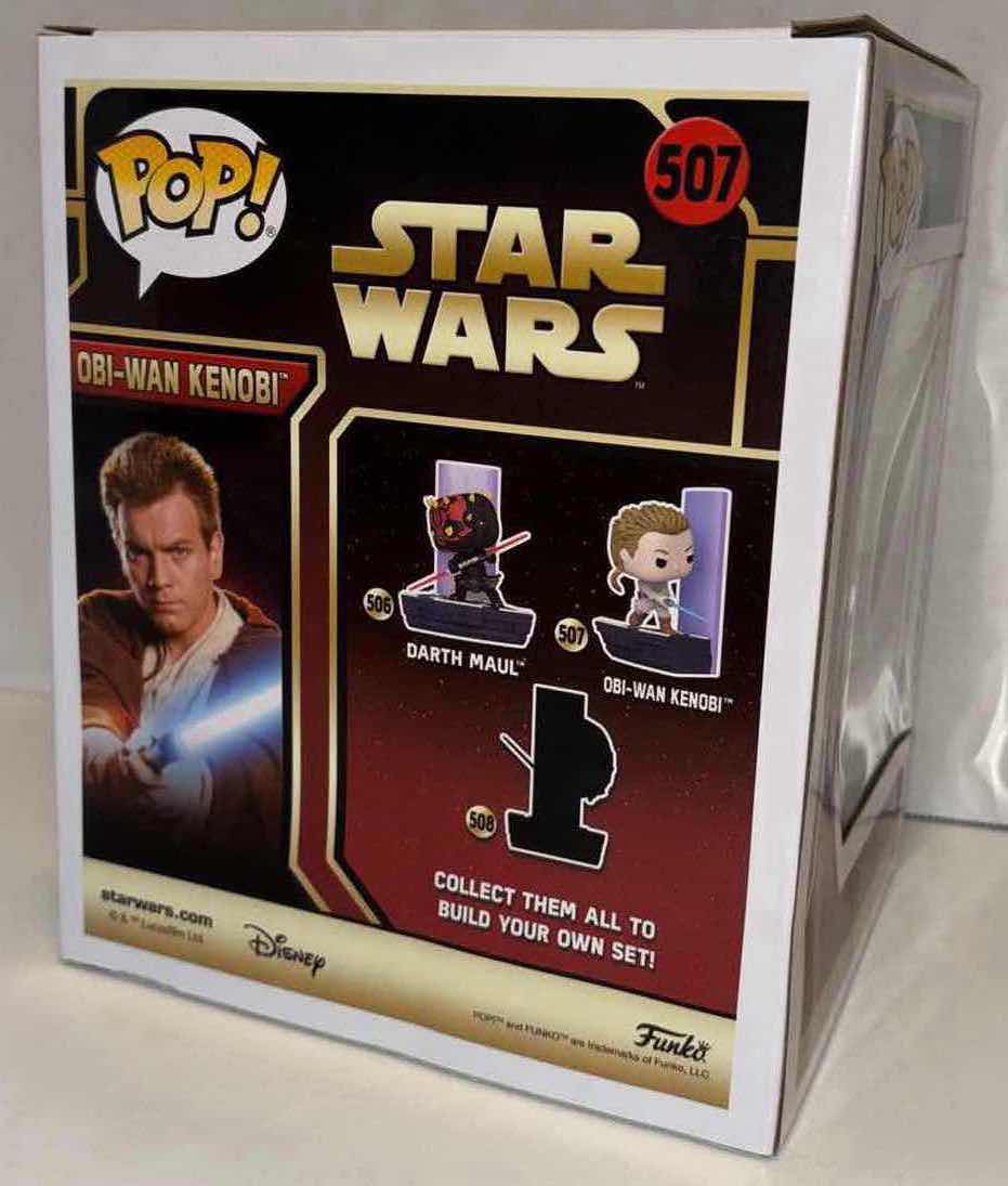 Photo 3 of NEW FUNKO POP! DELUXE STAR WARS BOBBLEHEAD FIGURE, #507 DUEL OF THE FATES: OBI-WAN KENOBI (AMAZON EXCLUSIVE)