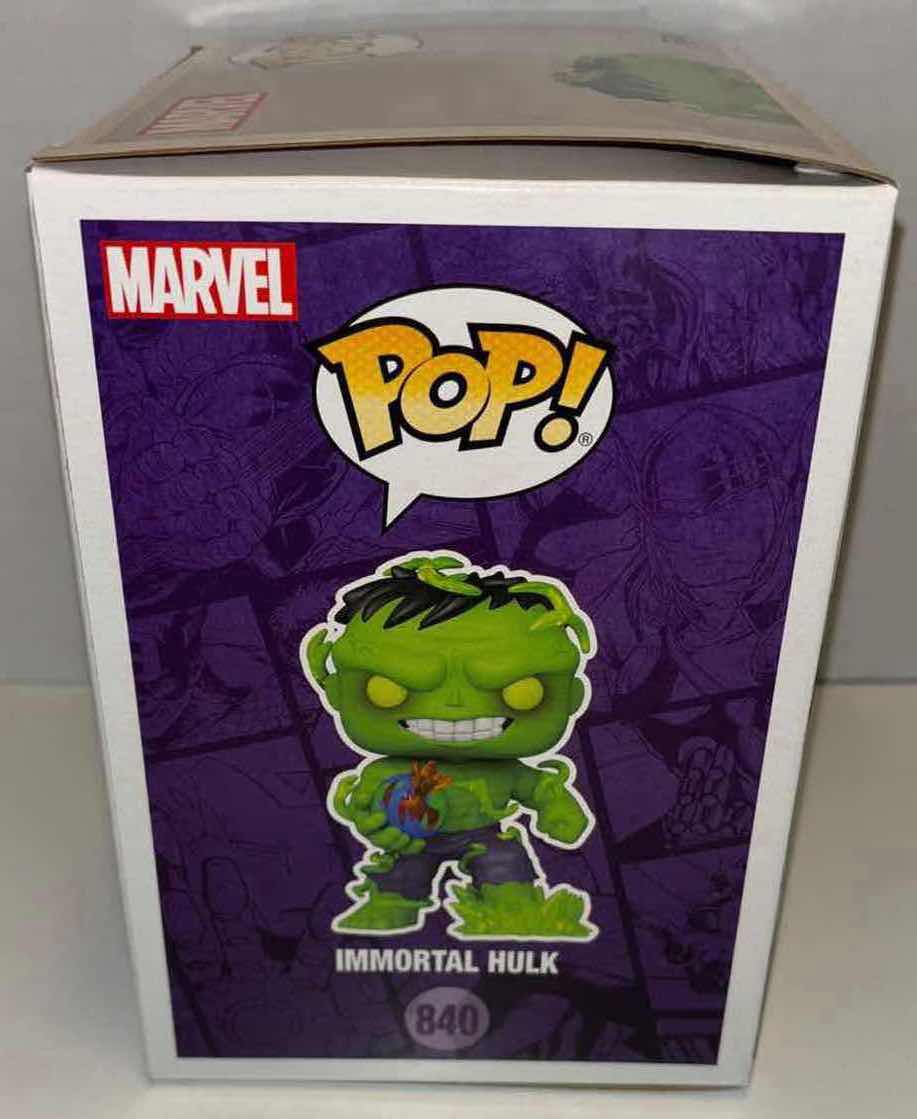 Photo 3 of NEW FUNKO POP! DELUXE 6” MARVEL BOBBLEHEAD FIGURE, #840 IMMORTAL HULK (PX PREVIEWS EXCLUSIVE)