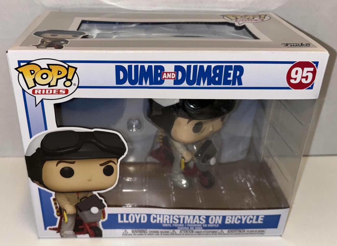 Photo 2 of NEW FUNKO POP! RIDES VINYL FIGURE, DUMB & DUMBER #95 LLOYD CHRISTMAS ON BICYCLE