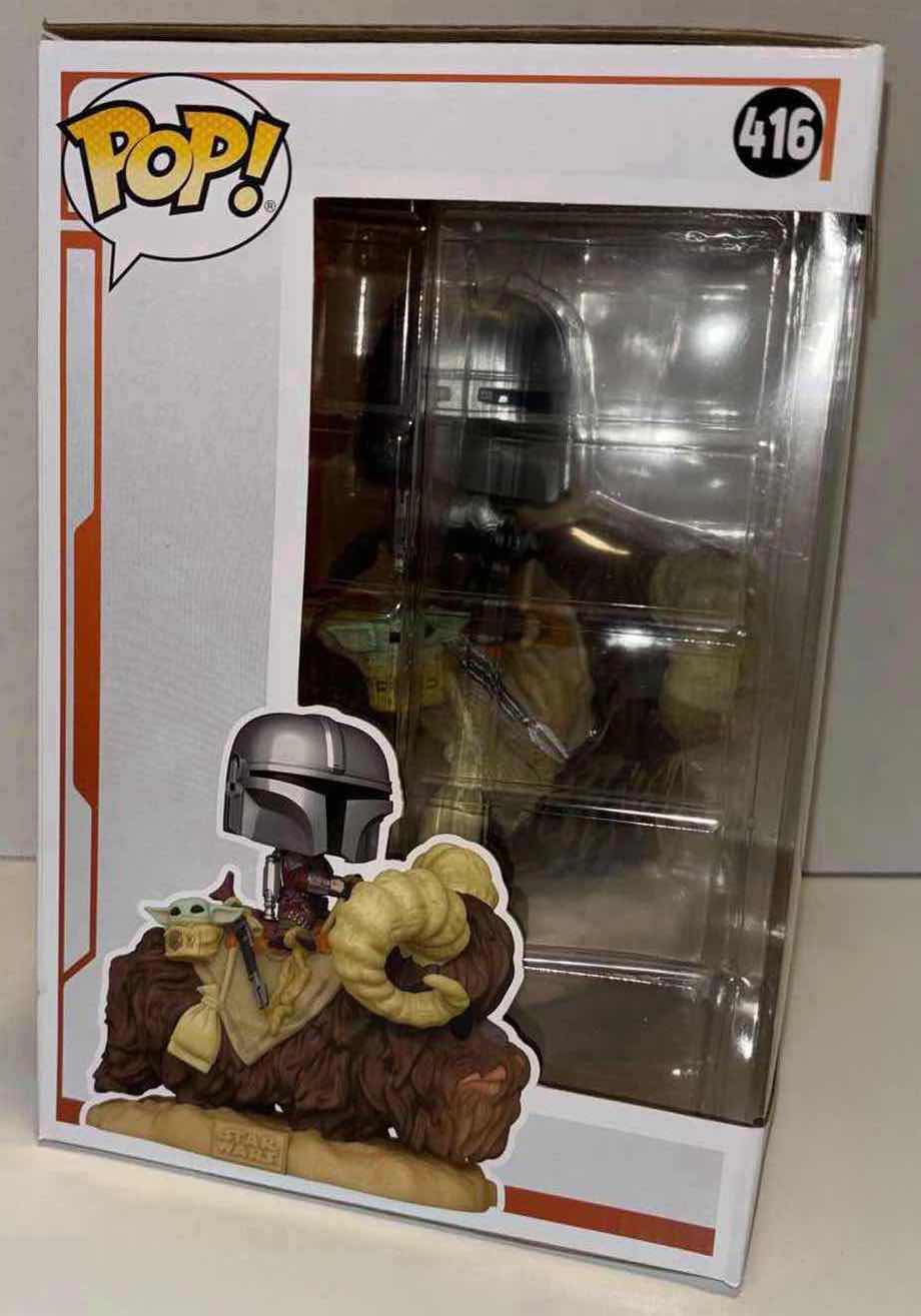 Photo 4 of $40 NEW FUNKO POP! DELUXE STAR WARS THE MANDALORIAN BOBBLEHEAD FIGURE, #416 “THE MANDALORIAN & THE CHILD ON BANTHA”