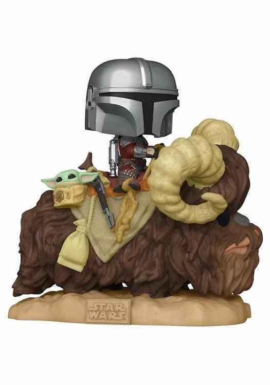 Photo 1 of $40 NEW FUNKO POP! DELUXE STAR WARS THE MANDALORIAN BOBBLEHEAD FIGURE, #416 “THE MANDALORIAN & THE CHILD ON BANTHA”