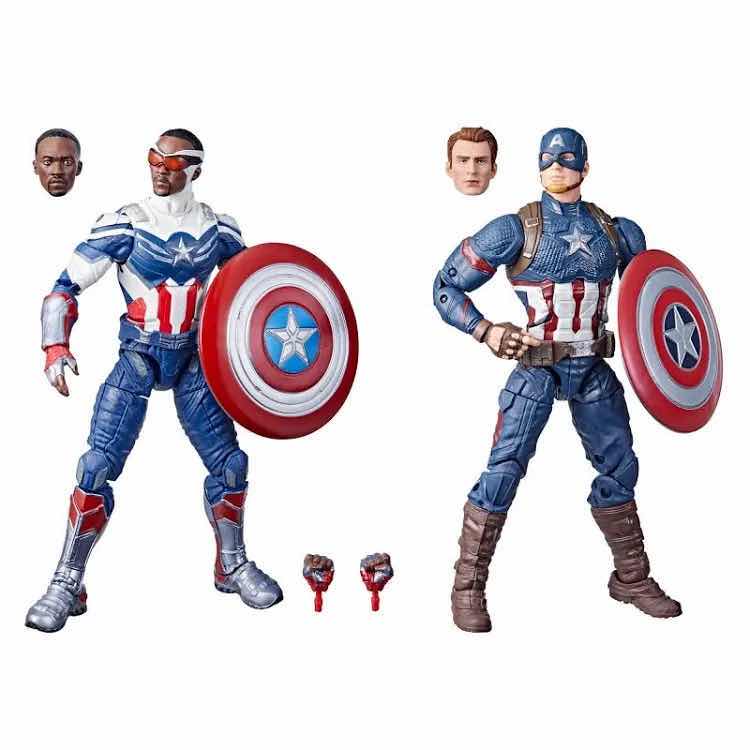 Photo 1 of NEW HASBRO MARVEL STUDIOS LEGENDS SERIES ACTION FIGURES & ACCESSORIES 2-PACK, THE FALCON AND THE WINTER SOLDIER “CAPTAIN AMERICA: SAM WILSON & CAPTAIN AMERICA: STEVE ROGERS