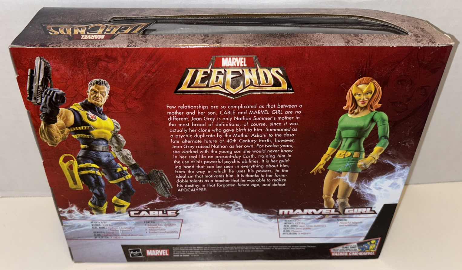 Photo 4 of NEW HASBRO MARVEL LEGENDS ACTION FIGURES & ACCESSORIES 2-PACK, “CABLE” & “MARVEL GIRL”  (WALMART EXCLUSIVE)