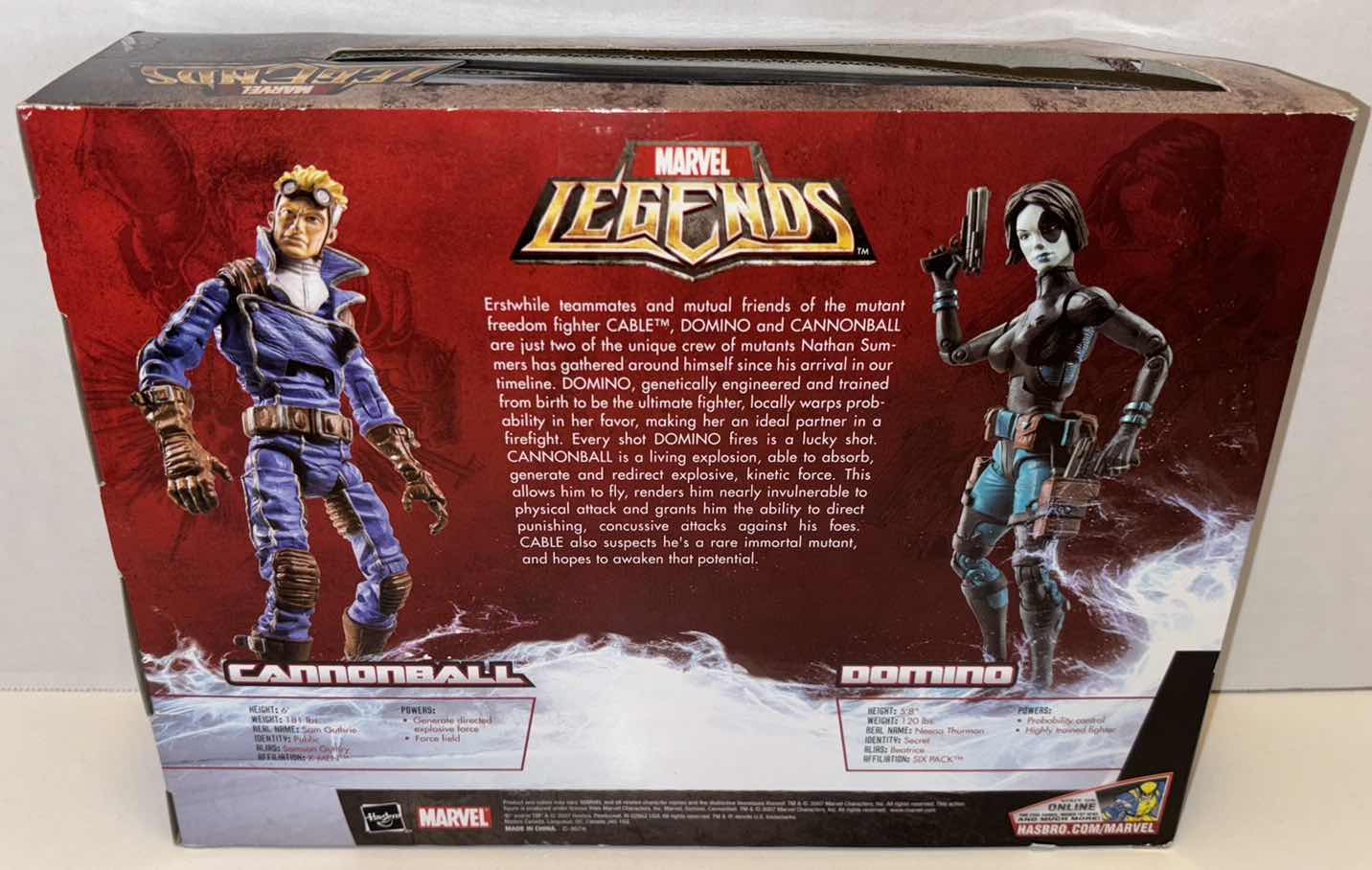 Photo 4 of NEW HASBRO MARVEL LEGENDS ACTION FIGURES & ACCESSORIES 2-PACK, “CANNONBALL” & “DOMINO”  (WALMART EXCLUSIVE)