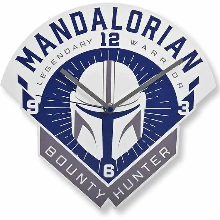 Photo 1 of NEW STAR WARS THE MANDALORIAN BOUNTY HUNTER WALL CLOCK