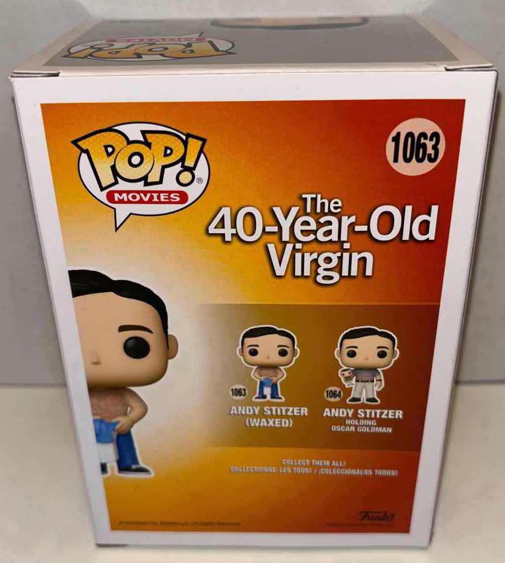 Photo 4 of NEW FUNKO POP! MOVIES VINYL FIGURE, THE 40 YEAR OLD VIRGIN #1063 ANDY STITZER (WAXED)