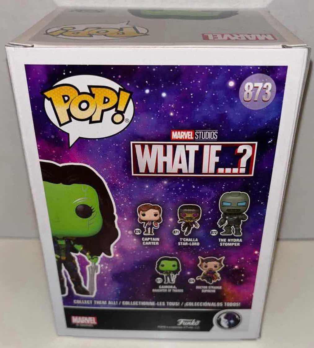 Photo 4 of NEW FUNKO POP! MARVEL STUDIOS VINYL BOBBLEHEAD, WHAT IF…? #873 GAMORA, DAUGHTER OF THANOS