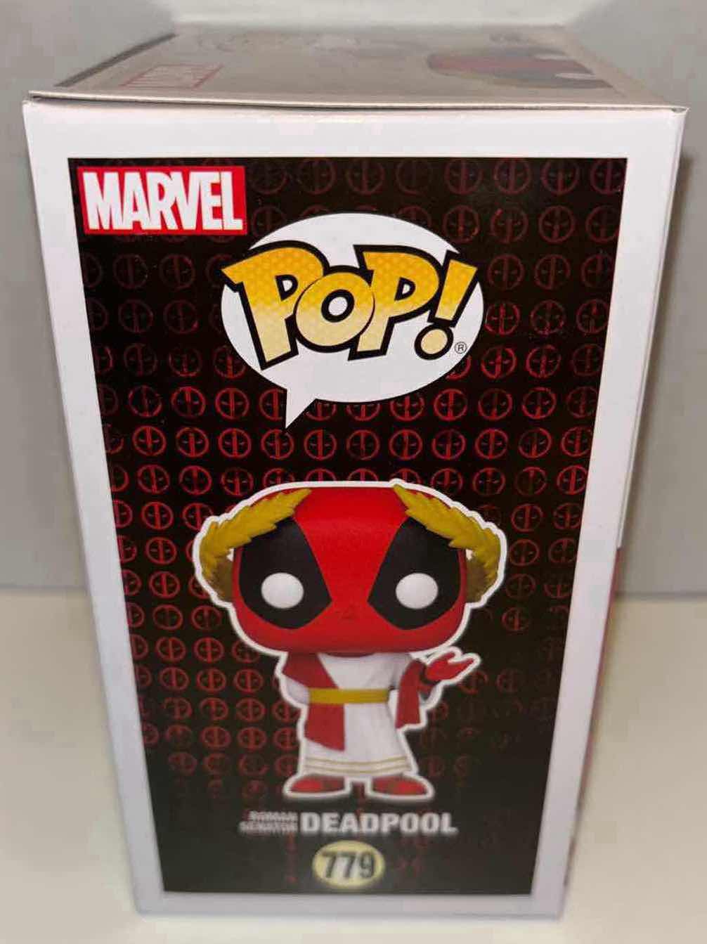 Photo 3 of NEW FUNKO POP! DEADPOOL VINYL BOBBLEHEAD, #779 30TH ANNIVERSARY ROMAN SENATOR DEADPOOL