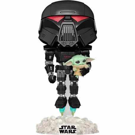 Photo 1 of NEW FUNKO POP! STAR WARS VINYL GLOW IN THE DARK EXCLUSIVE LIMITED EDITION BOBBLEHEAD, #488 DARK TROOPER W GROGU