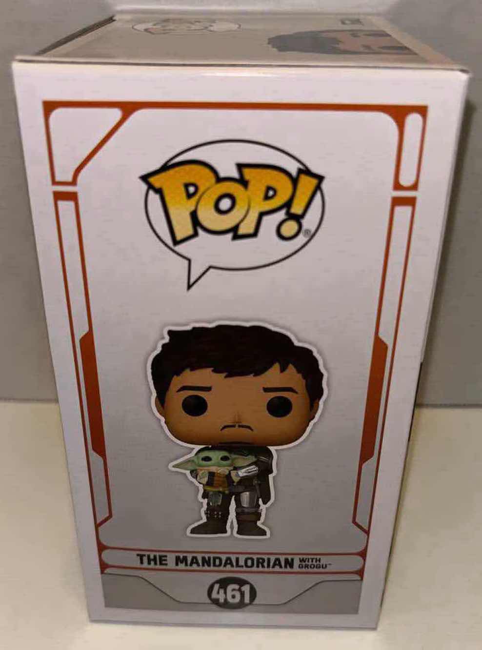 Photo 3 of NEW FUNKO POP! STAR WARS VINYL BOBBLEHEAD, #461 THE MANDALORIAN WITH GROGU