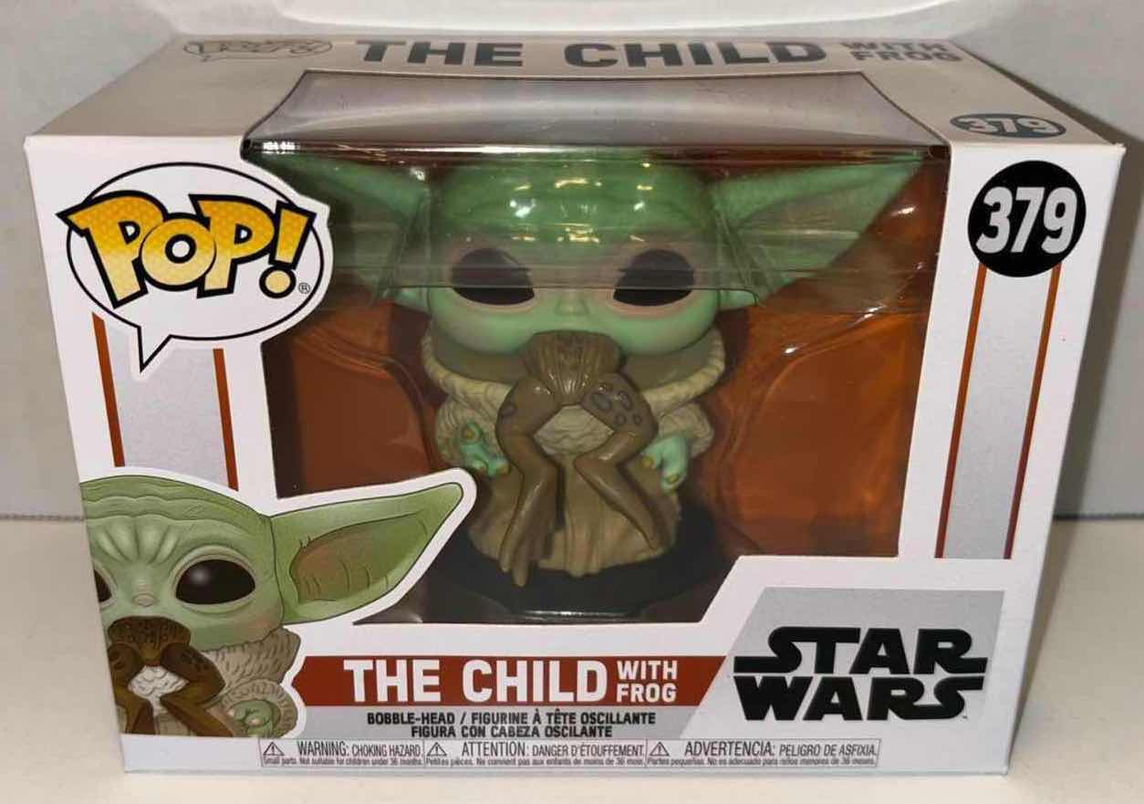 Photo 2 of NEW FUNKO POP! STAR WARS VINYL BOBBLEHEAD, #379 THE CHILD WITH FROG