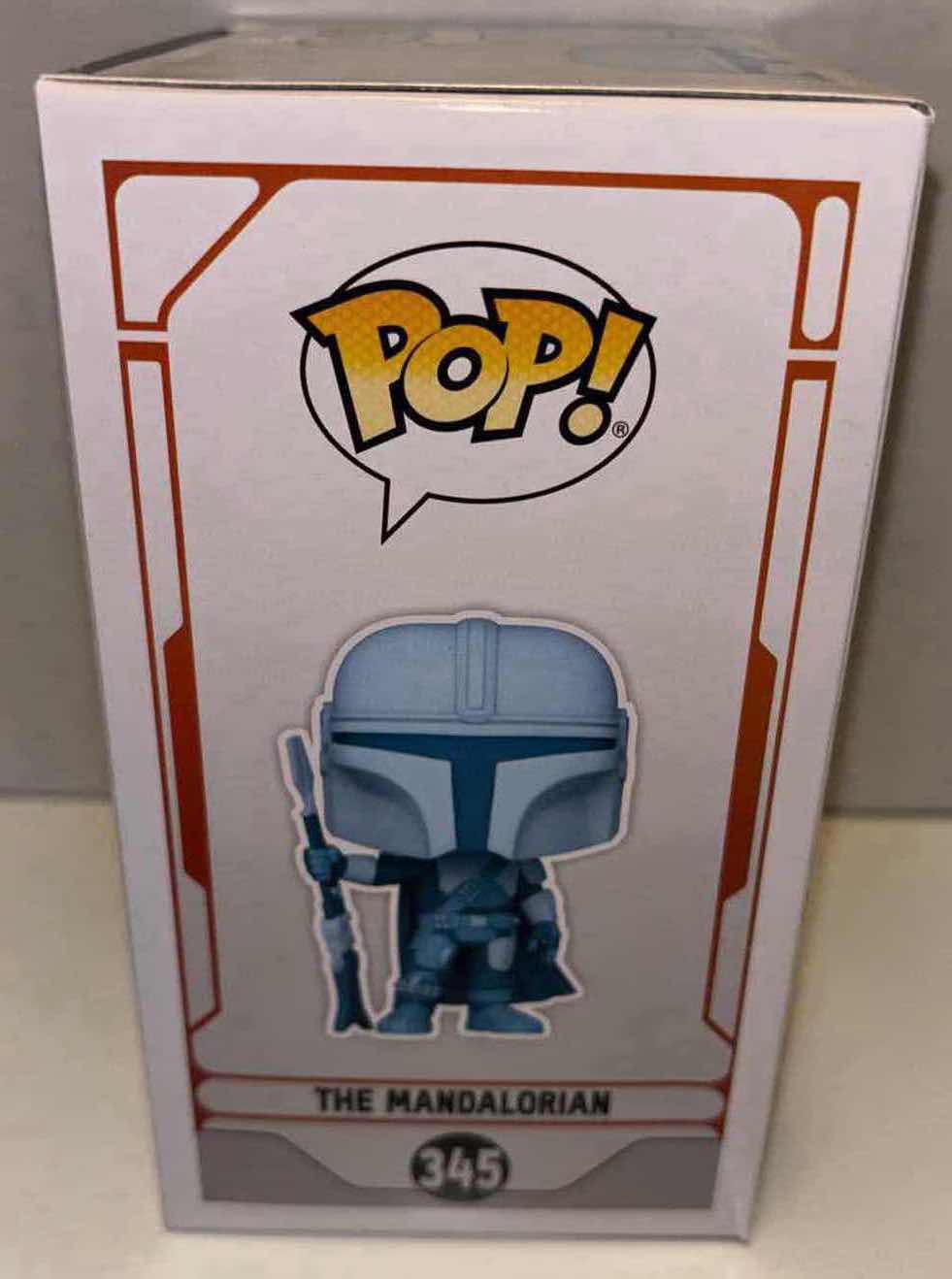 Photo 4 of NEW FUNKO POP! STAR WARS VINYL GLOW IN THE DARK EXCLUSIVE BOBBLEHEAD, #345 “MANDALORIAN HOLOGRAM”