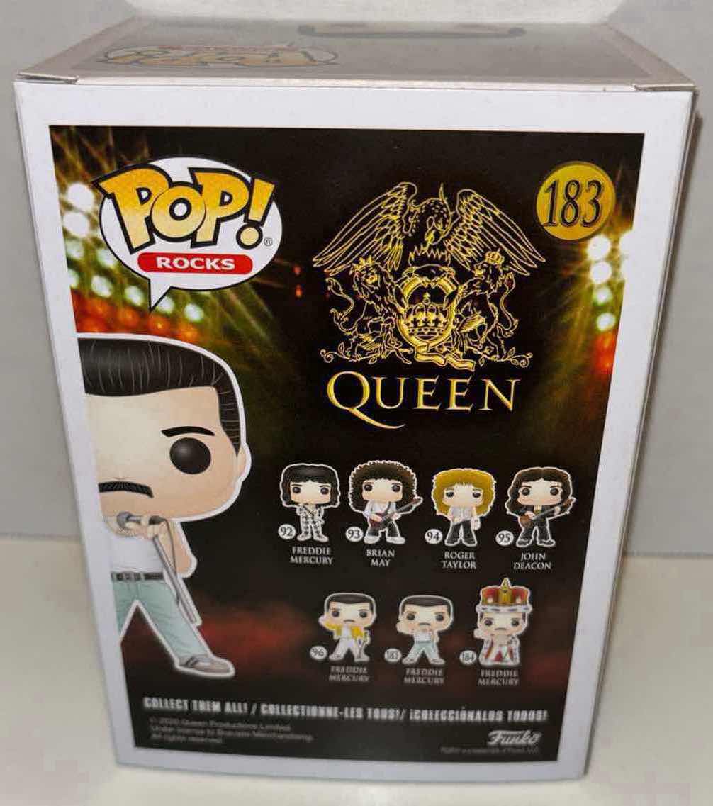 Photo 4 of NEW FUNKO POP! ROCKS VINYL FIGURE, QUEEN #183 FREDDIE MERCURY