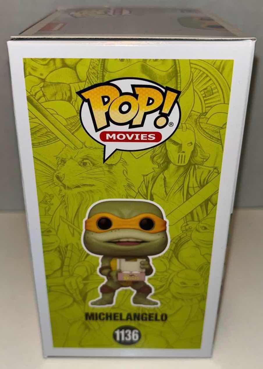 Photo 3 of NEW FUNKO POP! MOVIES VINYL FIGURE, TEENAGE MUTANT NINJA TURTLES #1136 “MICHELANGO”