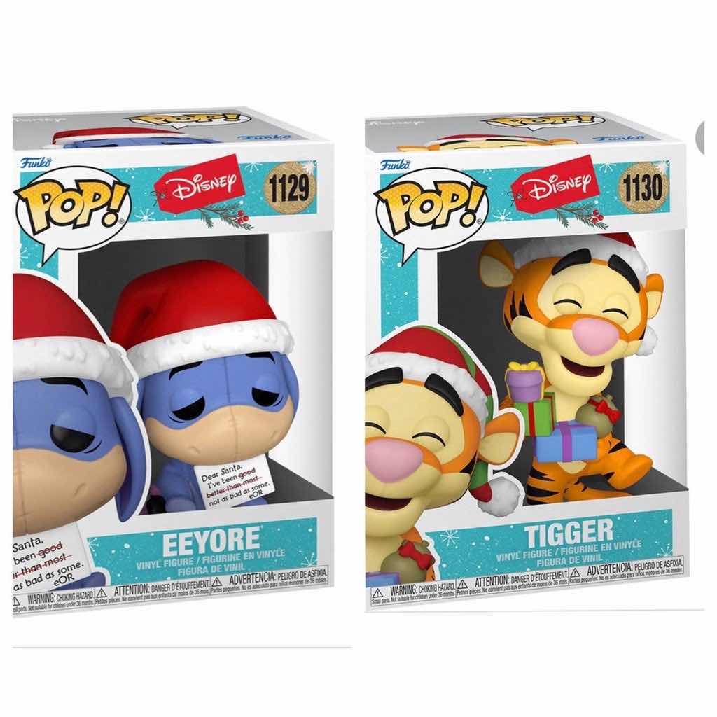 Photo 1 of NEW FUNKO POP! 2021 DISNEY HOLIDAY VINYL FIGURE 2-PACK, #1129 EEYORE & #1130 TIGGER