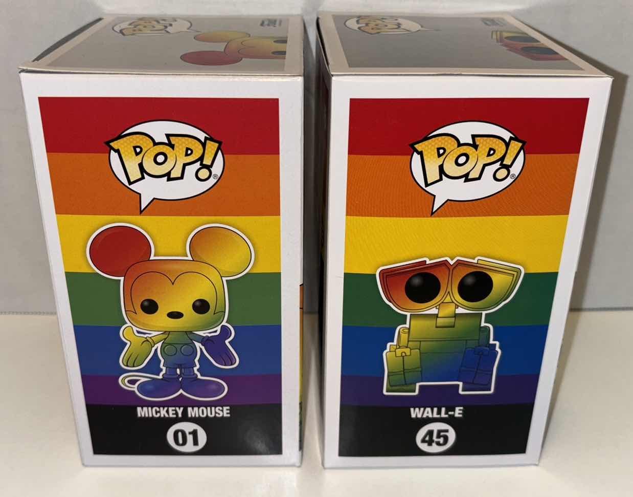 Photo 3 of NEW FUNKO POP! DISNEY/PIXAR PRIDE VINYL FIGURE 2-PACK, #01 MICKEY MOUSE & #45 WALL-E