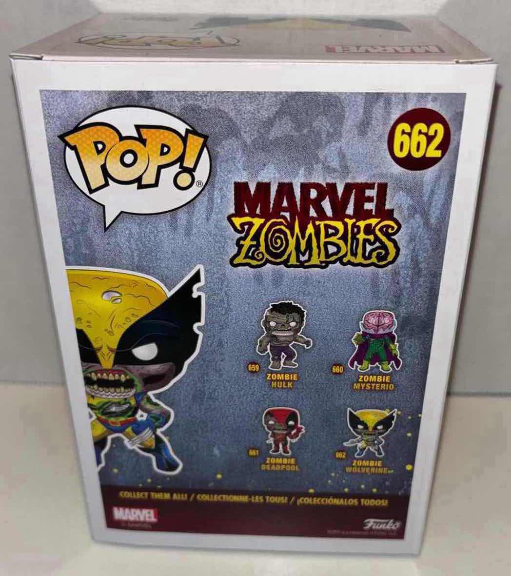 Photo 7 of NEW FUNKO POP! MARVEL ZOMBIES GLOW IN THE DARK BOBBLEHEAD FIGURE & POCKET POP! BOBBLEHEAD KEYCHAIN, #662 ZOMBIE WOLVERINE & ZOMBIE WOLVERINE KEYCHAIN