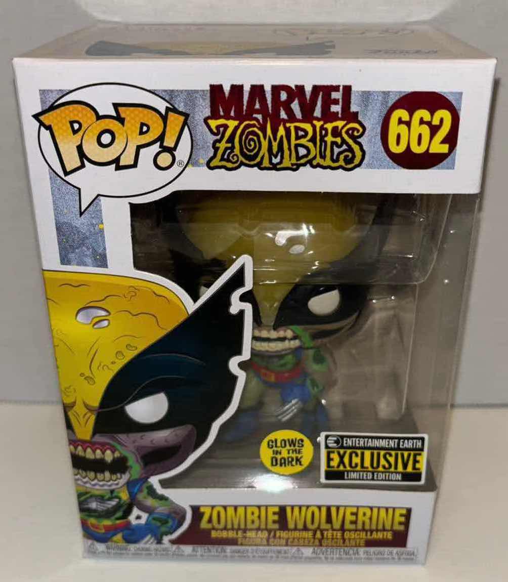 Photo 5 of NEW FUNKO POP! MARVEL ZOMBIES GLOW IN THE DARK BOBBLEHEAD FIGURE & POCKET POP! BOBBLEHEAD KEYCHAIN, #662 ZOMBIE WOLVERINE & ZOMBIE WOLVERINE KEYCHAIN