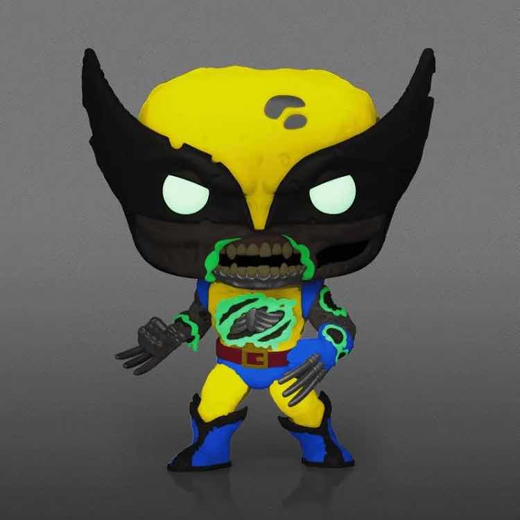 Photo 3 of NEW FUNKO POP! MARVEL ZOMBIES GLOW IN THE DARK BOBBLEHEAD FIGURE & POCKET POP! BOBBLEHEAD KEYCHAIN, #662 ZOMBIE WOLVERINE & ZOMBIE WOLVERINE KEYCHAIN