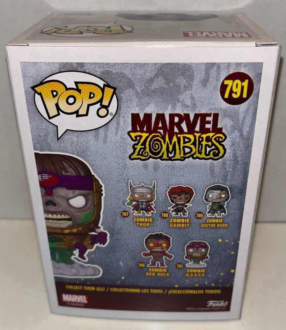 Photo 6 of NEW FUNKO POP! MARVEL ZOMBIES BOBBLEHEAD FIGURE & POCKET POP! BOBBLEHEAD KEYCHAIN, #791 ZOMBIE M.O.D.O.K. & ZOMBIE GAMBIT KEYCHAIN