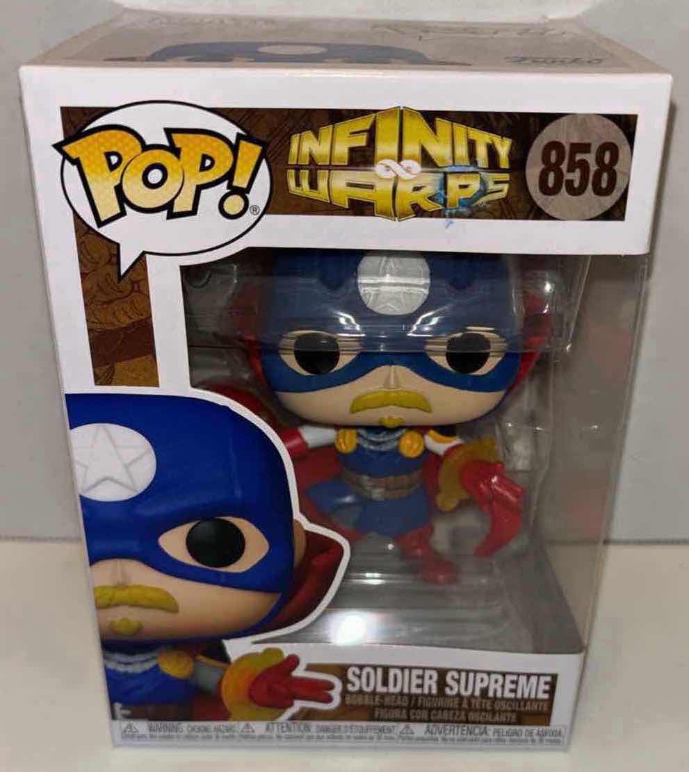 Photo 2 of NEW FUNKO POP! MARVEL INFINITY WARPS BOBBLEHEAD FIGURE, #858 SOLDIER SUPREME