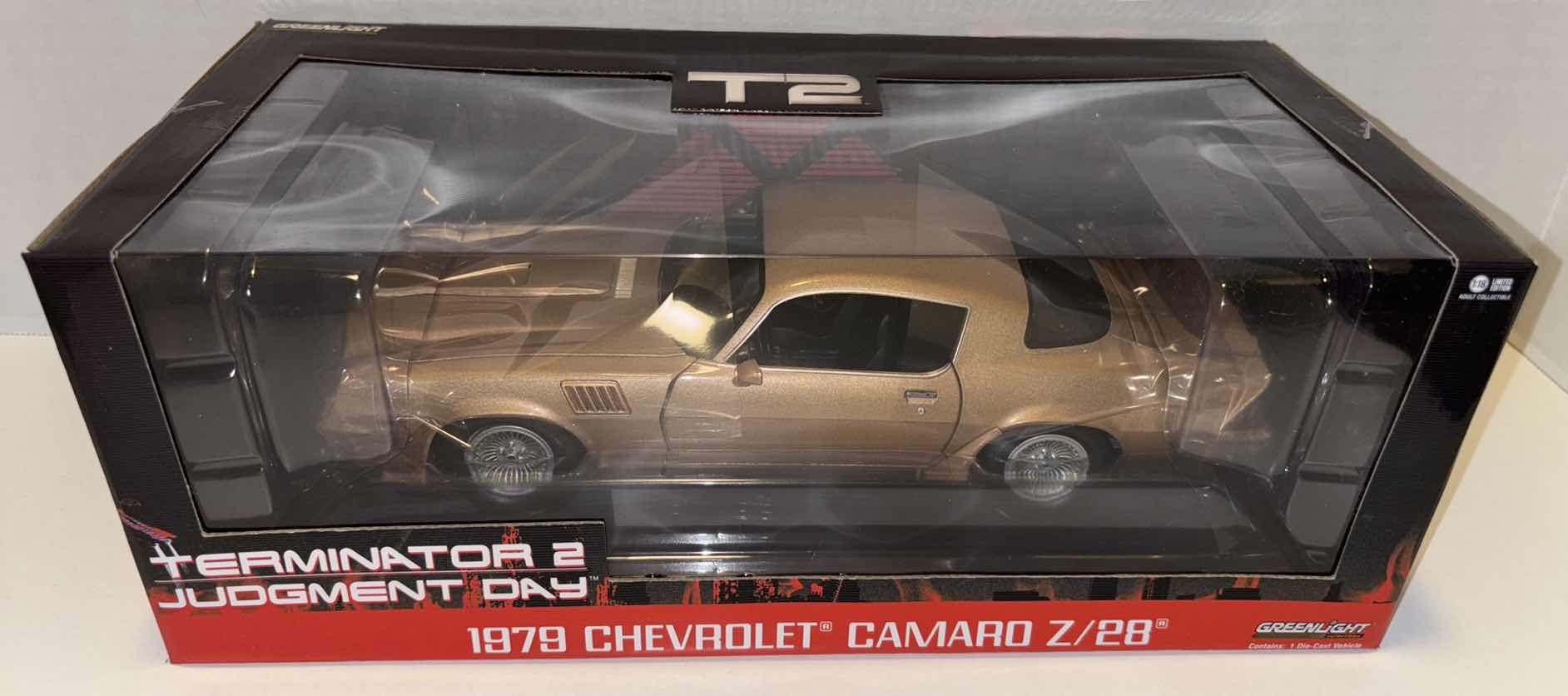 Photo 2 of NEW GREENLIGHT COLLECTIBLES TERMINATOR 2 JUDGMENT DAY DIE-CAST VEHICLE, 1979 CHEVROLET CAMARO Z/28