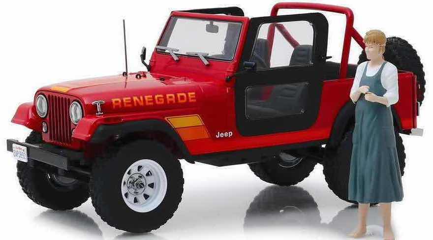 Photo 1 of NEW GREENLIGHT COLLECTIBLES ARTISAN COLLECTION DIE-CAST VEHICLE, THE TERMINATOR 1983 JEEP CJ-7 RENEGADE WITH SARAH CONNOR FIGURE