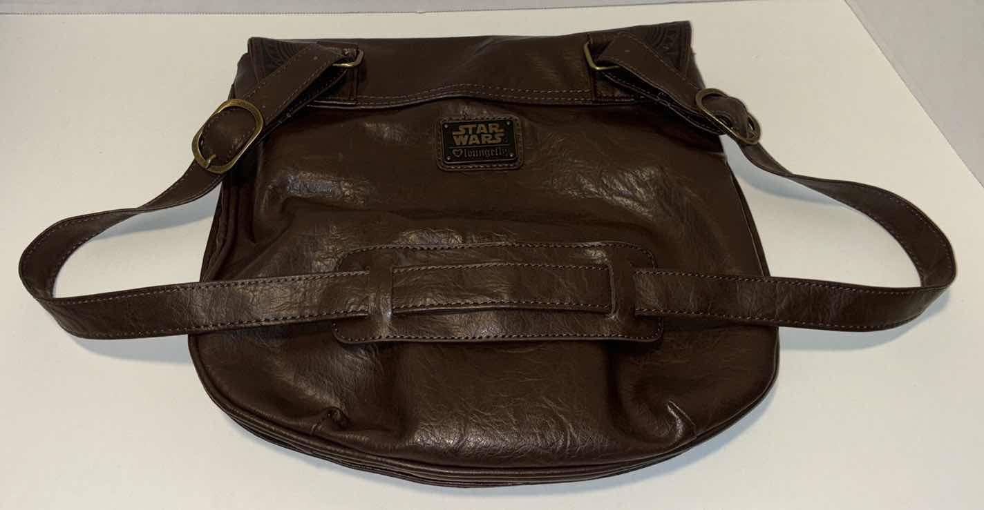 Photo 5 of LOUNGEFLY STAR WARS BOBA FETT BROWN FAUX LEATHER CROSSBODY BAG