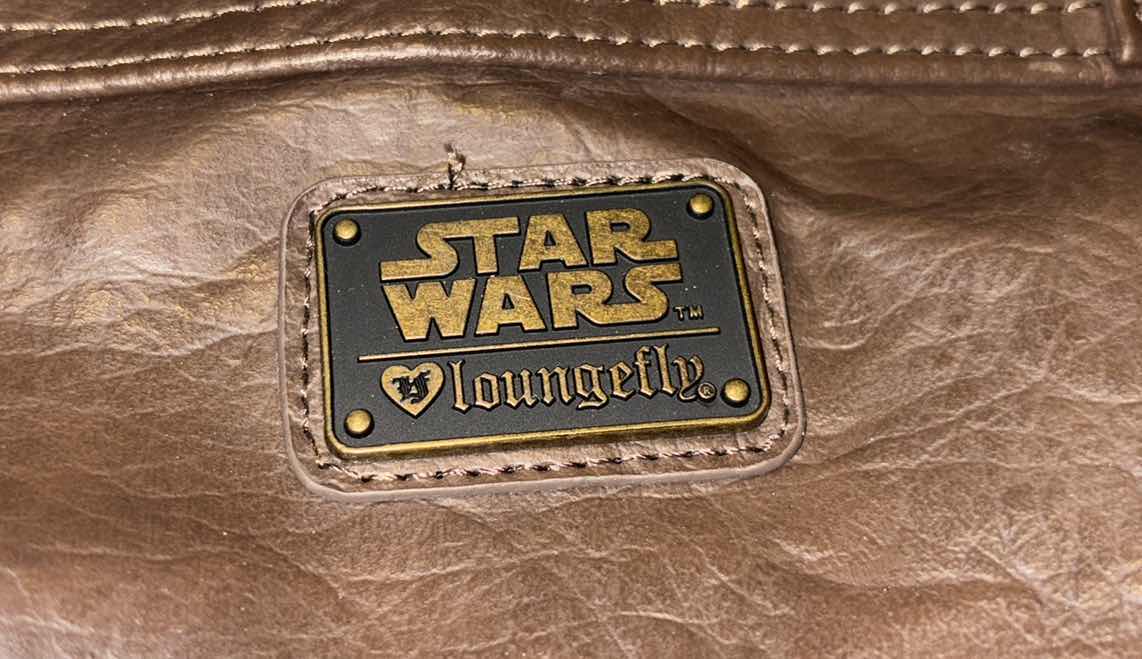 Photo 7 of LOUNGEFLY STAR WARS BOBA FETT BROWN FAUX LEATHER CROSSBODY BAG